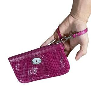 Y2K Fossil Snake Embossed Wristlet